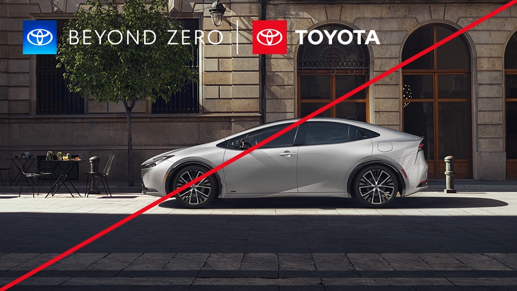 An example of incorrect usage showing an ad that uses both the Beyond Zero and the Toyota brand logo side by side.