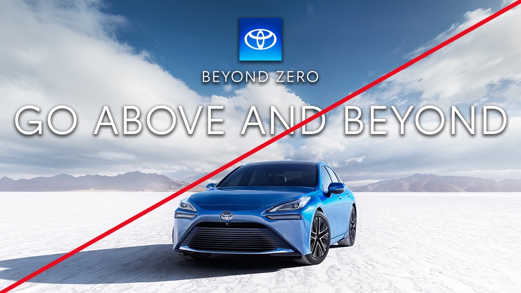 Example of incorrect usage showing the Beyond Zero logo and a white headline with a drop shadow.
