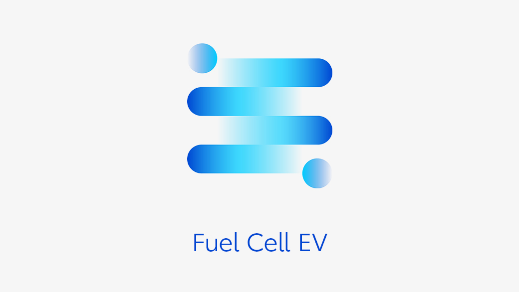 Example of correct usage showing a Fuel Cell illustrative graphic with “Fuel Cell EV” text below in Medium Blue.