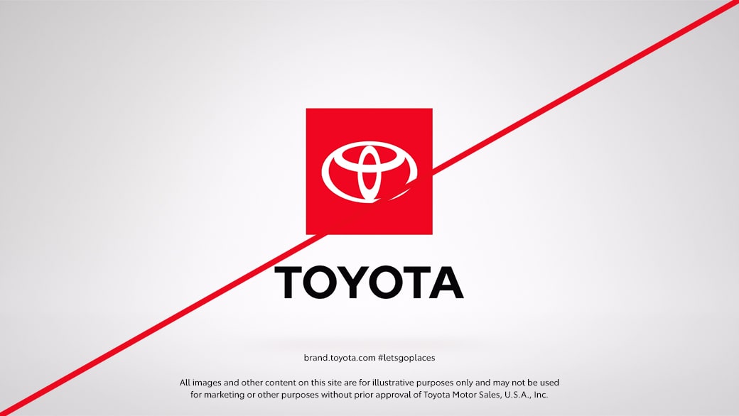  A Toyota end tag with black text along the bottom of the screen showing incorrect usage.