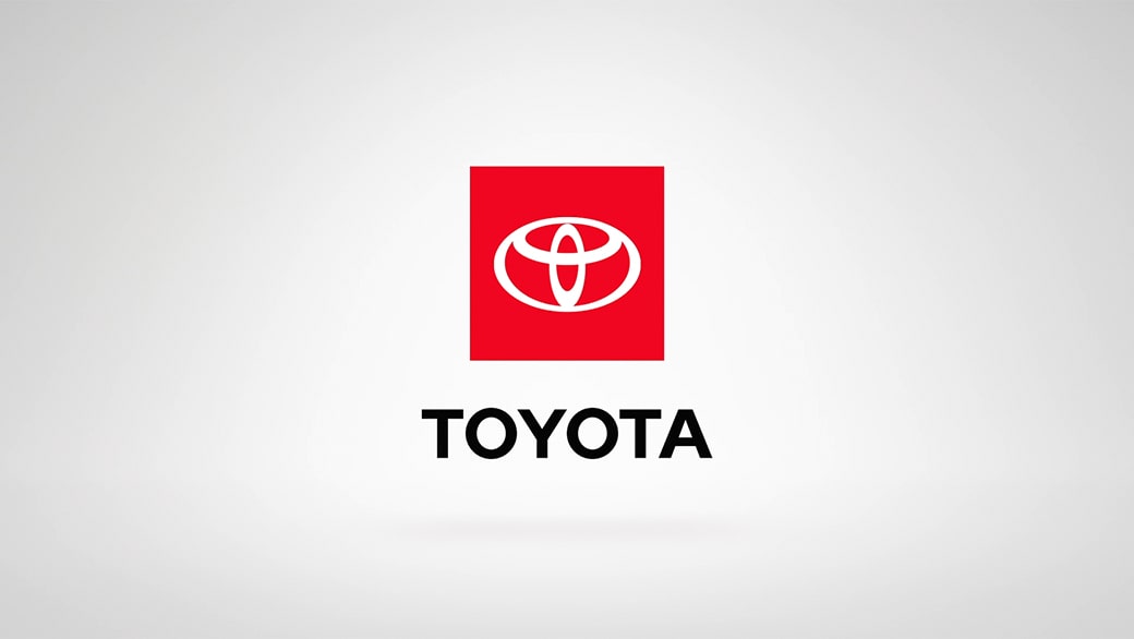 Toyota logo on white background.